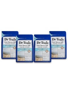 Dr Teals Ginger  Clay Bath Soak Mothers Day Gift Set 4 Pack 3lbs Ea  Detoxify  Energize Ginger  Clay Blended with Pure Epsom Salt  Ease Aches  Pains Cleans Out Harmful Toxins