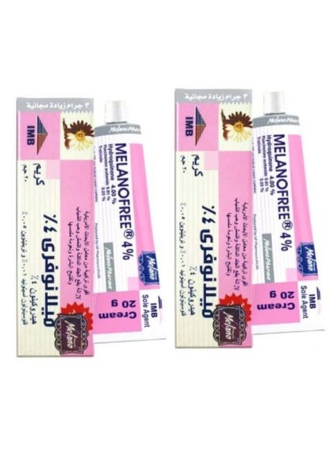 2Pieces Melanofree Hydroquinone Cream 4% 20g