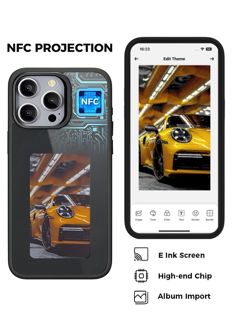 Ink Type Smart Phone Case for iPhone 13, NFC DIY Phone Case with Customizable Pictures, Shockproof Anti-Scratch Protective Cover Long Lasting Screen
