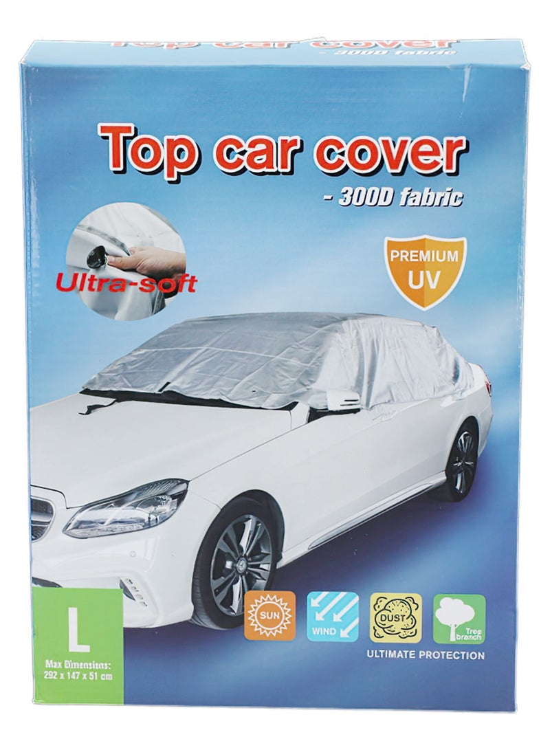 RENOVO Top Car Cover Fabric Silver Large size 292*147*51 CM Ideal Protection for All Weather Conditions - Image 1