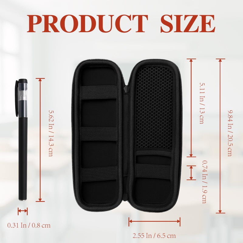 Brvlsoc EVA Hard Shell Pencil Case â€“ Large Capacity Zippered Pen Organizer with Mesh Pocket for Adults, Boys & Girls - Image 2