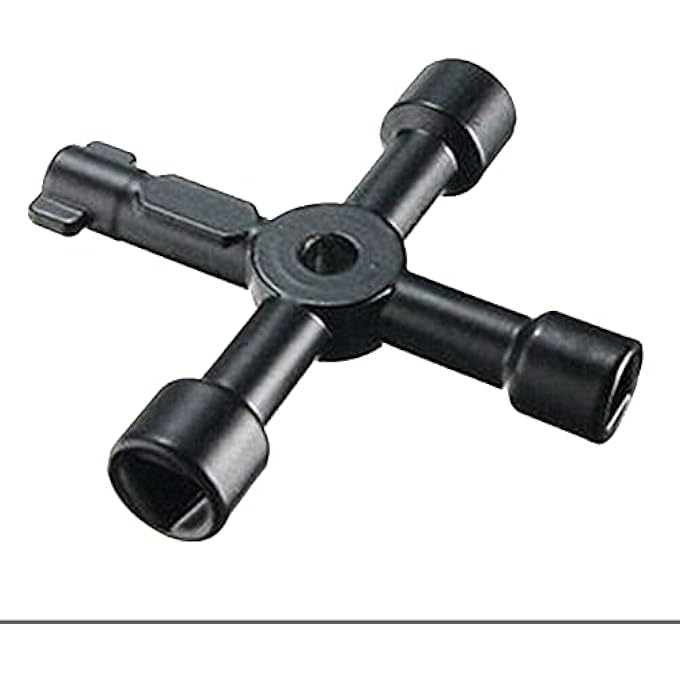 4 WAY METAL UTILITY SERVICE KEY. WATE, ELECTRICITY AND GAS CABINETS - Image 1