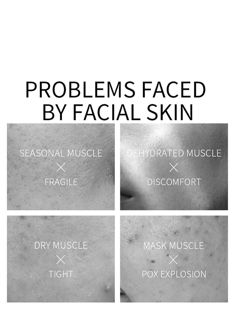 بيو أكوا 8 قطع Essence Face Mask Set - مجموعة أقنعة الوجه للعناية بالبشرة - مجموعة قناع فيتامين سي - قناع الوجه بالكولاجين - قناع الوجه المرطب - ترطيب ، مغذي ، مضاد للشيخوخة ، أقنعة ورقية متعددة الحزم - Image 2