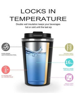 F.A.M.S Travel Coffee Mug Double Wall Insulated Stainless Steel with Leak-Proof Lid, Vacuum Insulated for Hiking, Camping & Traveling Hot Coffee on the Go  - Image 2