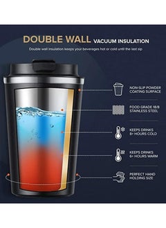 F.A.M.S Travel Coffee Mug Double Wall Insulated Stainless Steel with Leak-Proof Lid, Vacuum Insulated for Hiking, Camping & Traveling Hot Coffee on the Go  - Image 4