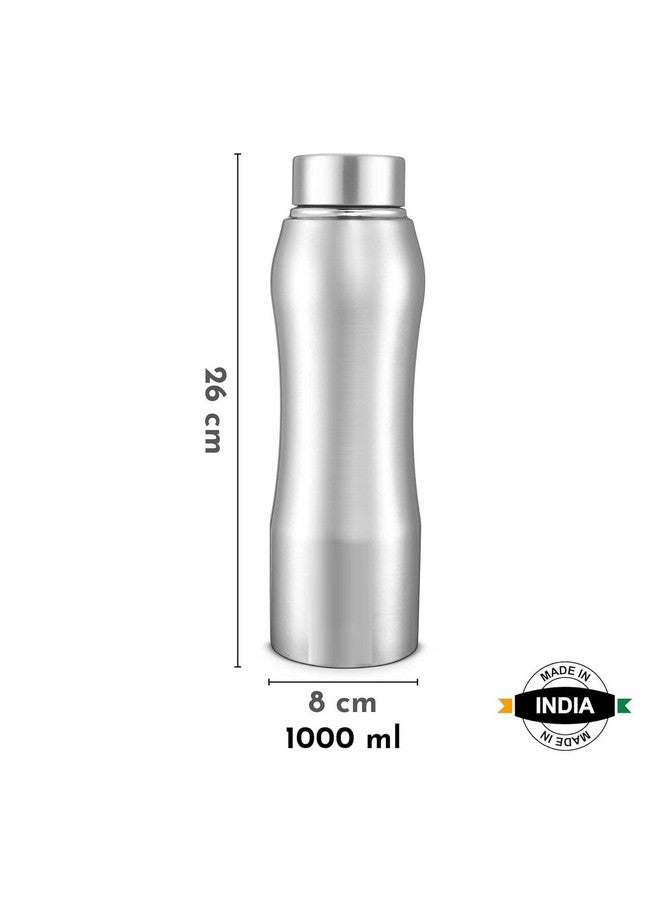 KC Stainless Steel Water Bottle | Fridge Bottle | Gym Bottle | Curve Design |1 Litre (1000 ml) (Pack of 6) (Curve Bottle Set Of 6) - Image 4