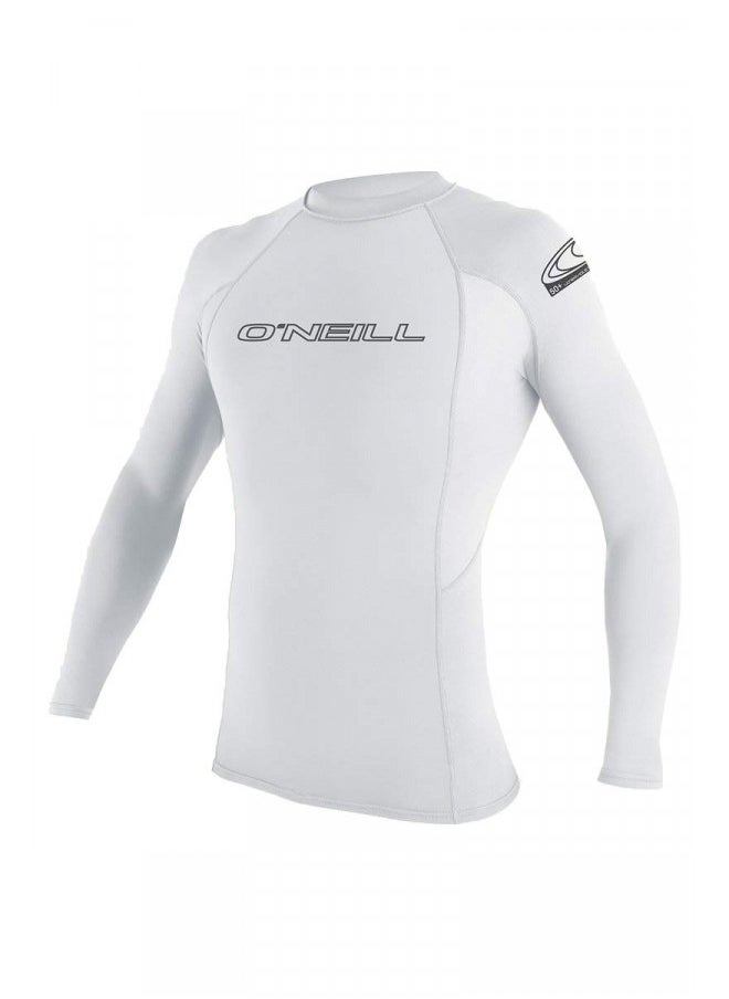 O'NEILL O'Neill Men's Basic Skins UPF 50+ Long Sleeve Rash Guard, White, S  - Image 1