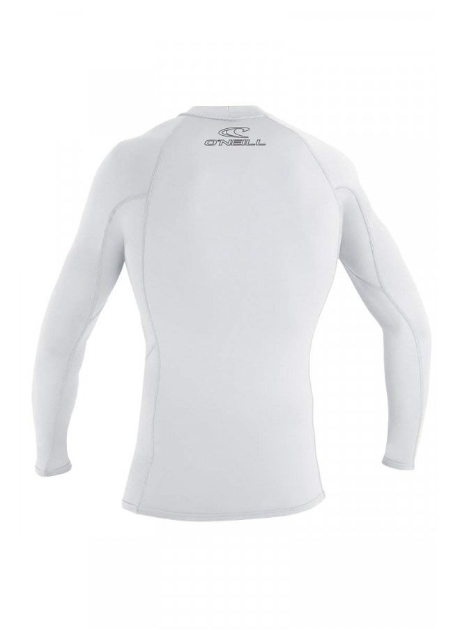 O'NEILL O'Neill Men's Basic Skins UPF 50+ Long Sleeve Rash Guard, White, S  - Image 2