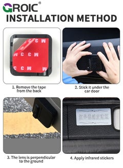 GROIC 4Pcs Car Door Lights Car Welcome Lights Car Decorative Lights Car Projection Lights Universal Car Accessories, Car Door Welcome Logo Projector Lights with HD Automatic Universal Wireless Lights  - Image 4