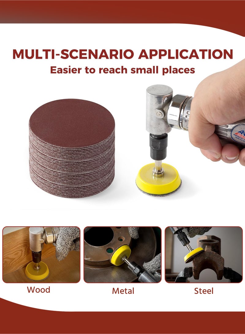 2 Inch Sanding Discs Kit 120PCS 100 TO 2000 Grit Sandpaper With 2Pcs A Quarter Inch Shank Backing Plate And Soft Foam Buffering Pad Hook and Loop Sand Paper - Image 4