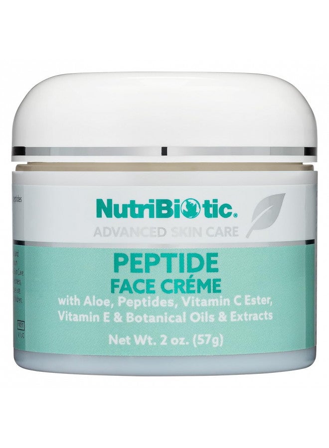 NutriBiotic Peptide Face Creme with GSE, 2 Oz | Ultra-Hydrating | Collagen Synthesis Support | with Botanical Extracts & Oils & Vitamin E | Natural Fragrance & Paraben Free