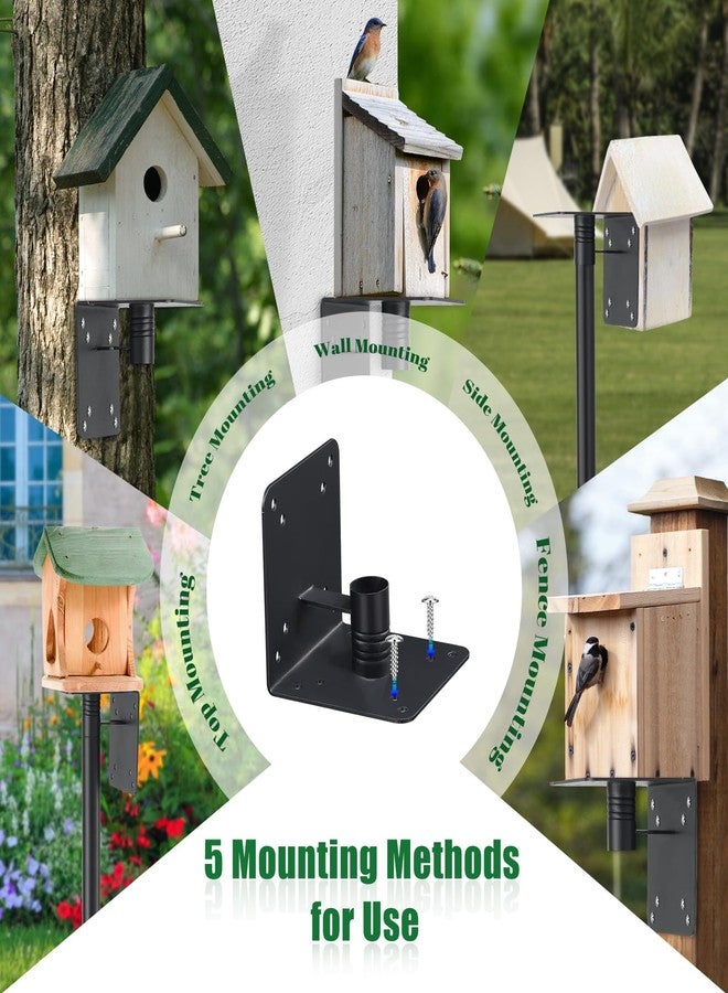 EUIJOIP Bird Feeder Pole, 105" Squirrel Proof Feeder Stand with 5-Pronged Base, Outdoors Heavy Duty, Adjustable, Black Bird House Pole - Image 5