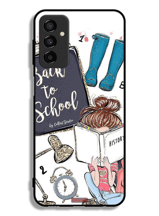 Tolwak Samsung Galaxy F23 Protective Case Cover Back To School Girl Reading History - Image 2