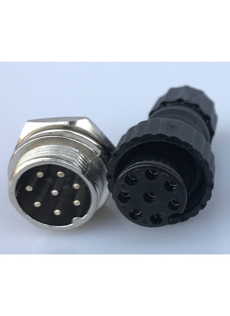 Generic GX16 M16 Male Female Welding Aviation Plug Socket Connector 8 core panel type M16 
