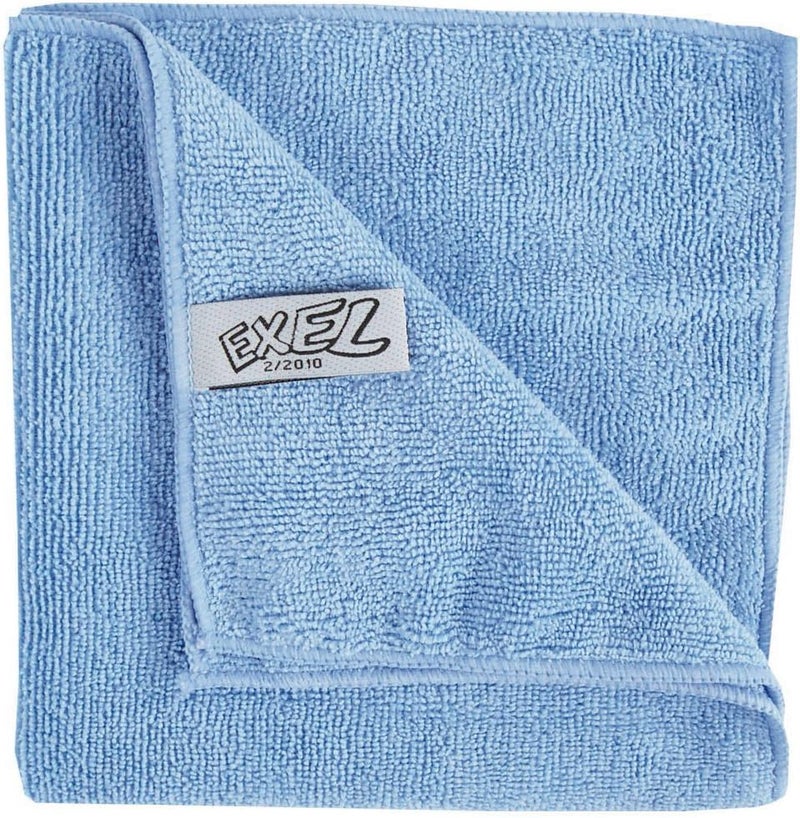 Exel 20 Pack of Microfibre Magic Cleaning Cloths - Chemical Free, Anti-Bacterial, Smear Free Wiping - Image 1