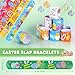 Genuvi Easter Slap Bracelets for Kids 36PCS Easter Basket Stuffers for Kids Bulk Snap Bracelet Easter Party Favors Supplies Easter Egg Fillers Toys Goodie Bag Stuffers Toy Gifts for Student Classroom Prizes - Image 4