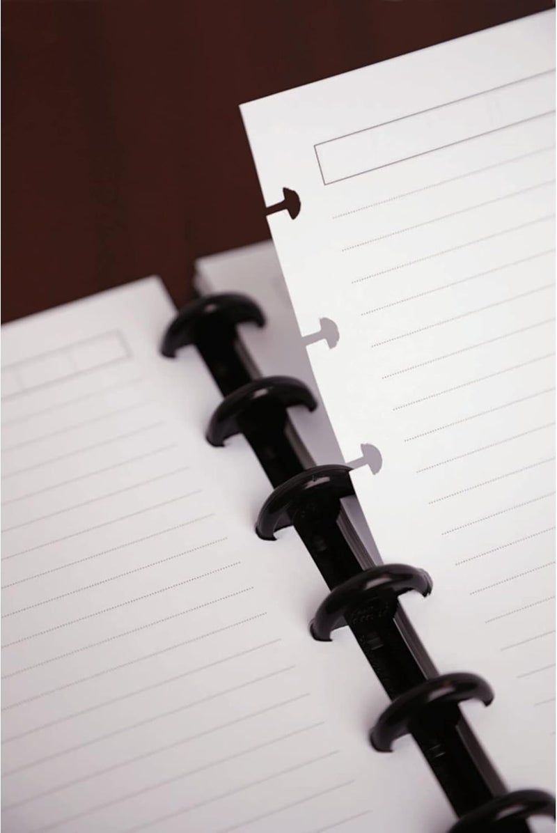 TUL Custom Note-Taking System Discbound Notebook, Junior Size, Leather Cover, Black - Image 5