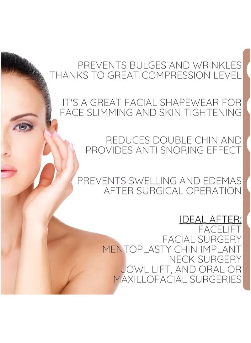 Post Surgery Neck and Chin Compression Wrap Bandage, Face Slimmer, Jowl Tightening, Neck Coverage, Chin Lifting Strap for Women（M） - Image 5