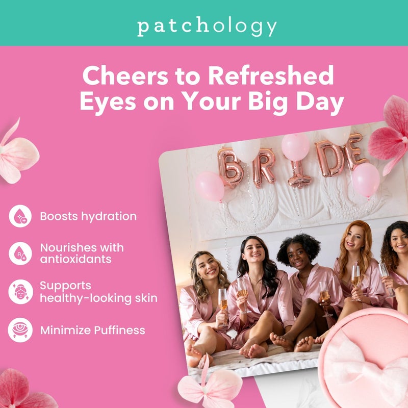 Patchology Hydrating Under Eye Gel Patches â€“ I Do Crew Bridesmaid Gift Set with RosÃ© & Bubbly Serve Chilled Eye Masks (6 Count) â€“ Cooling, Depuffing Skincare for Bridal Prep, Gifting & Self-Care - Image 2