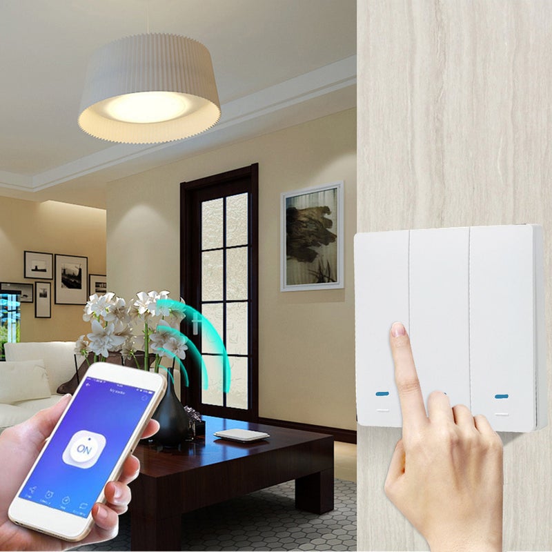 Wi-Fi Smart Switch Light Switch Push Button Voice Control, Remote Control, Touch Control Compatible with Google Assistant Schedule, Timer, Countdown Needs Neutral Wire No Hub Required - Image 5