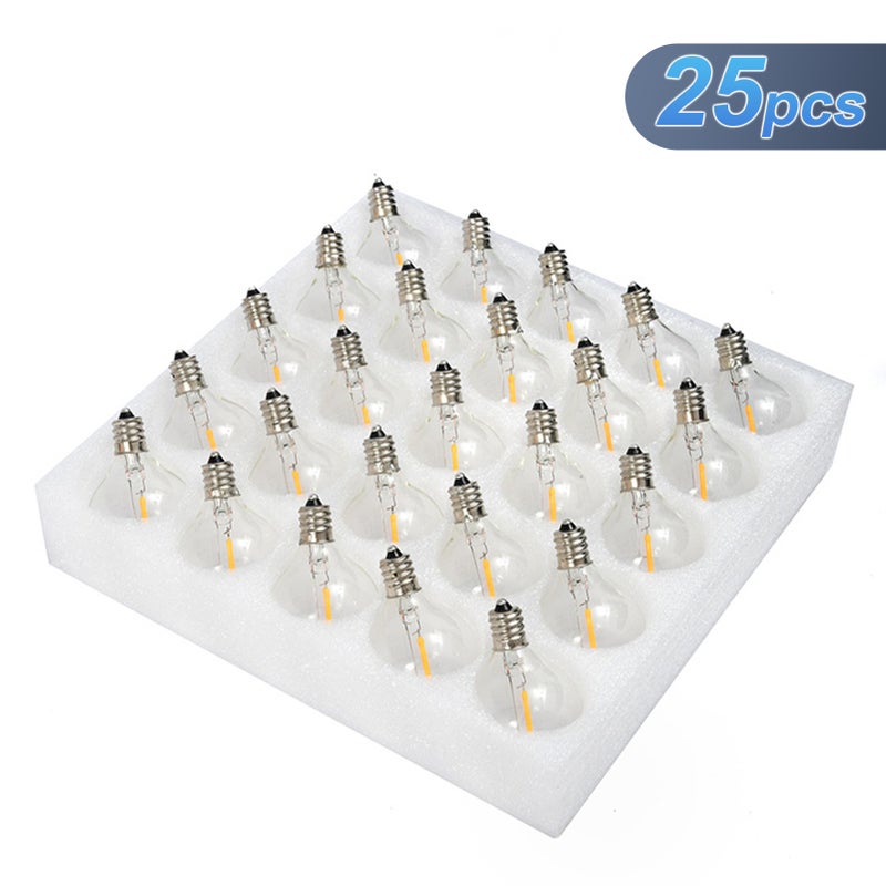 AC230V Globe LED G40 Bulb Lamp 25 Pack E12 Base Socket Holder IP44 Water Resistance Warm White for String Light Home Party Decoration Wedding - Image 2