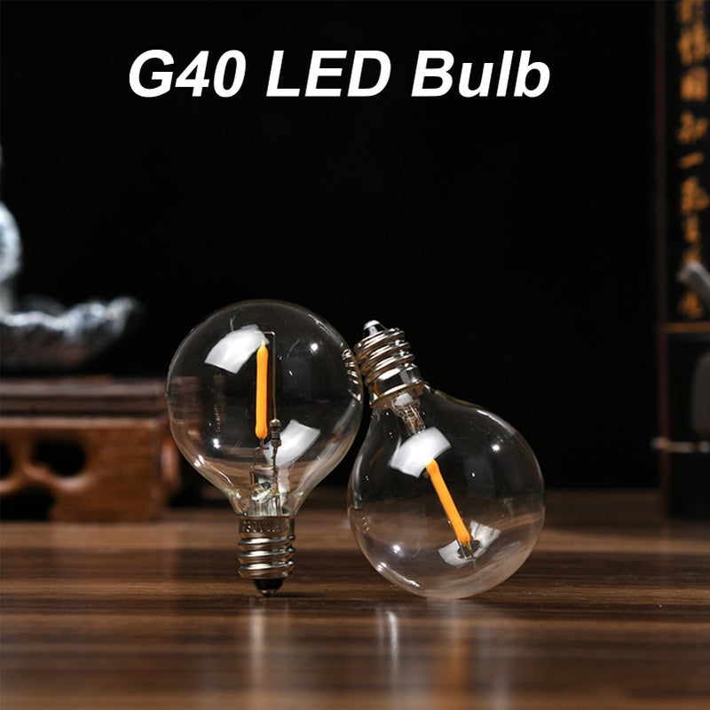 AC230V Globe LED G40 Bulb Lamp 25 Pack E12 Base Socket Holder IP44 Water Resistance Warm White for String Light Home Party Decoration Wedding - Image 3
