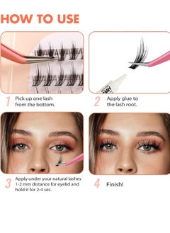 Generic Individual Eyelashes Kit 100 pcs  Shape Individual Eyelashes Mex Length Fluffy Soft Synthetic Eyelash Extensions  - Image 5
