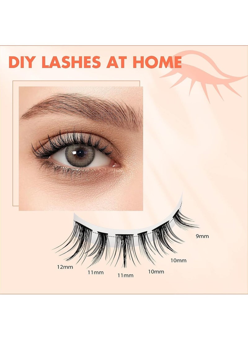 Generic - Individual Eyelashes Kit 100 pcs  Shape Individual Eyelashes Mex Length Fluffy Soft Synthetic Eyelash Extensions - Image 1