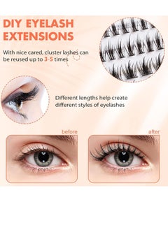 Generic Individual Eyelashes Kit 100 pcs  Shape Individual Eyelashes Mex Length Fluffy Soft Synthetic Eyelash Extensions  - Image 3