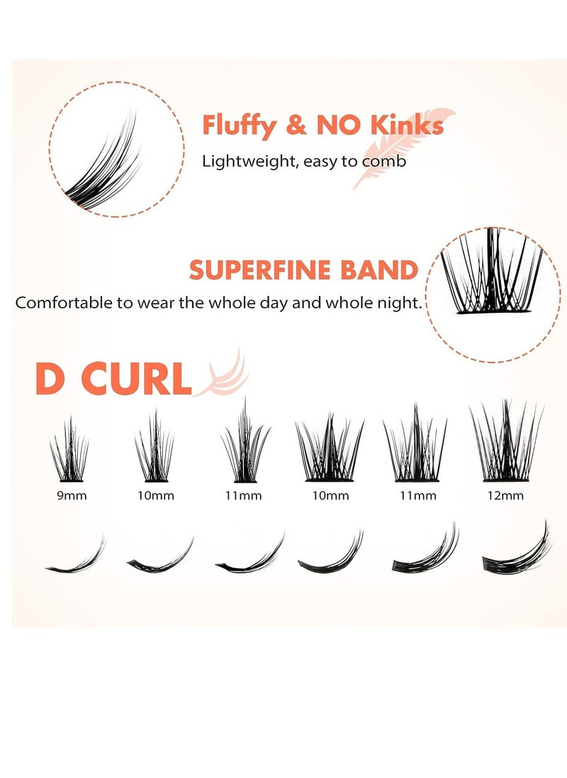 Generic - Individual Eyelashes Kit 100 pcs  Shape Individual Eyelashes Mex Length Fluffy Soft Synthetic Eyelash Extensions - Image 1
