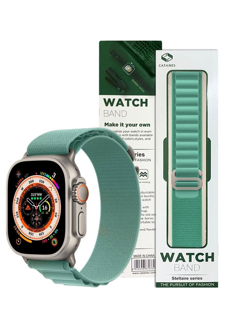 CATANES - Apple Watch Band 49mm 45mm 44mm 42mm Alpine Loop Band Women Men Adjustable with Metal G-Hook Strap for iWatch Ultra Series SE 8/7/6/5/4/3/2/1 Aquamarine - Image 1