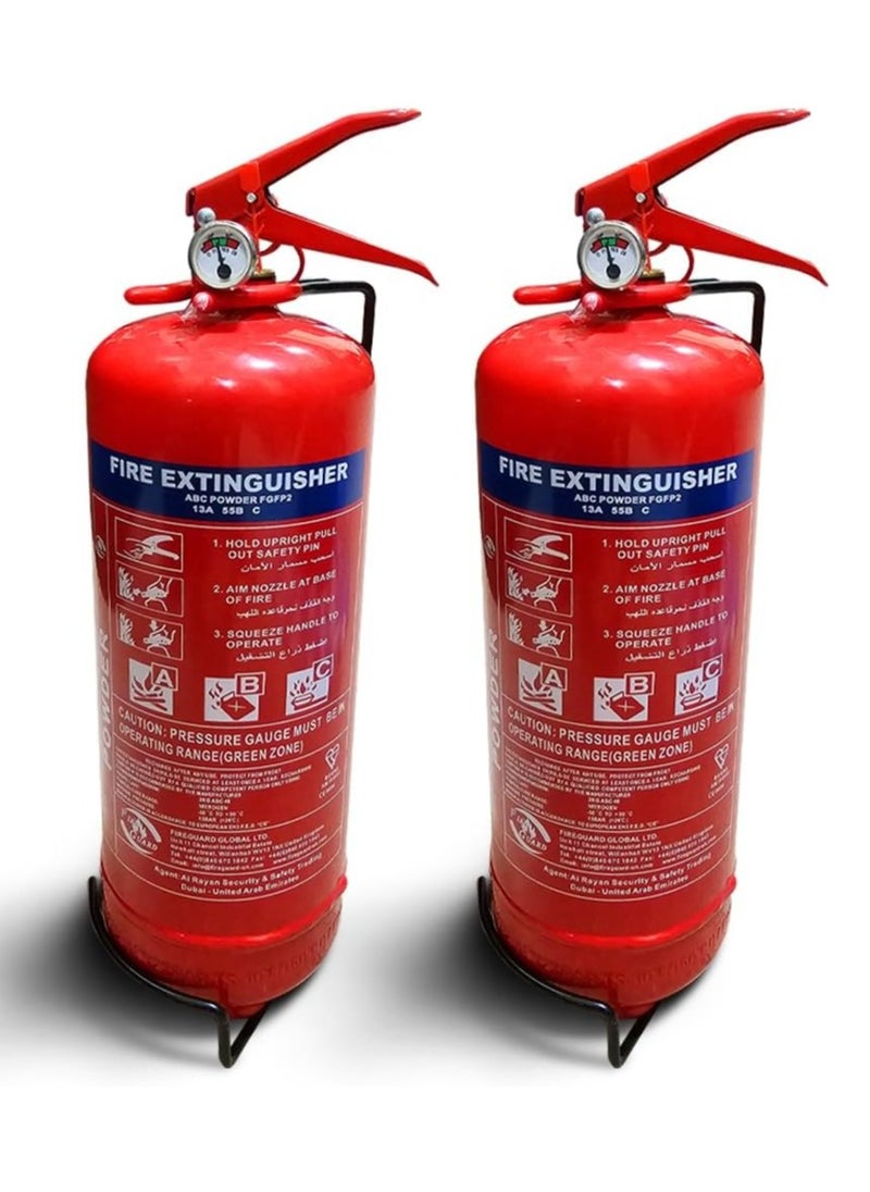 GOODONE2 - Fire Extinguisher Portable Dry Powder - UAE Civil Defense Approved - 1KG - 2 Pack - Image 1