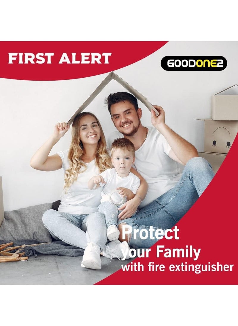 GOODONE2 - Fire Extinguisher Portable Dry Powder - UAE Civil Defense Approved - 1KG - 2 Pack - Image 1