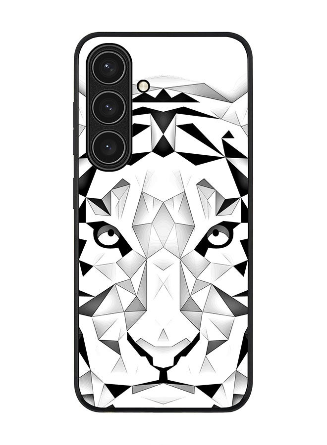 Stylizedd Rugged Black edge case for Samsung Galaxy S24 FE, Slim fit Soft Case Flexible Rubber Edges Anti Drop TPU Gel Thin Cover -  Poly Tiger - Image 1