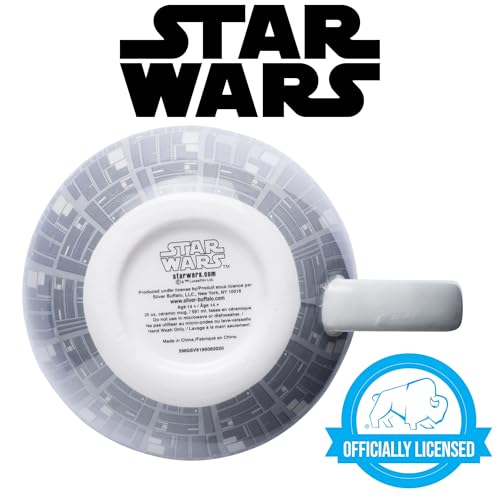 Silver Buffalo Star Wars Death Star 3D Sculpted Ceramic Coffee Mug for Cappuccino, Latte or Hot Tea, 20 ounce, Gray Multicolor SV9195 - Image 2