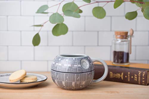 Silver Buffalo Star Wars Death Star 3D Sculpted Ceramic Coffee Mug for Cappuccino, Latte or Hot Tea, 20 ounce, Gray Multicolor SV9195 - Image 5