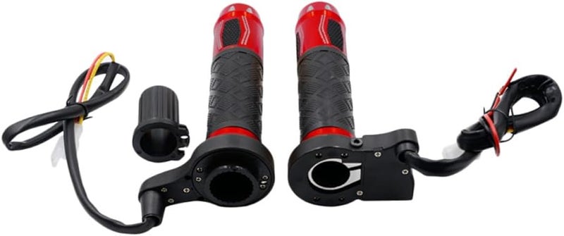 مقابض مقود دراجة نارية ساخنة تدفئة كهربائية سكوتر سبائك الألومنيوم الأحمر - Image 1