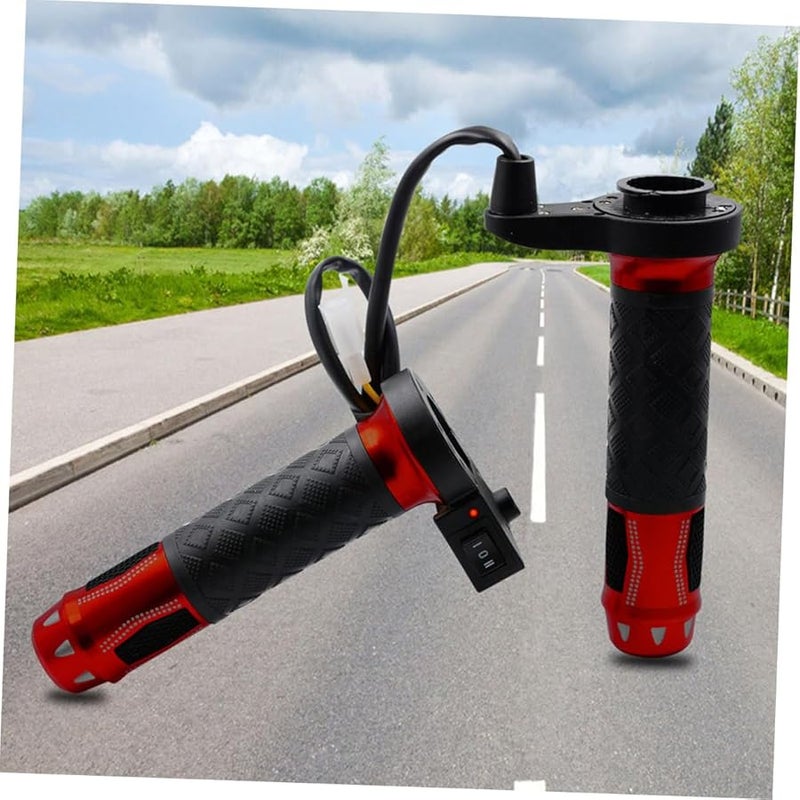 مقابض مقود دراجة نارية ساخنة تدفئة كهربائية سكوتر سبائك الألومنيوم الأحمر - Image 4