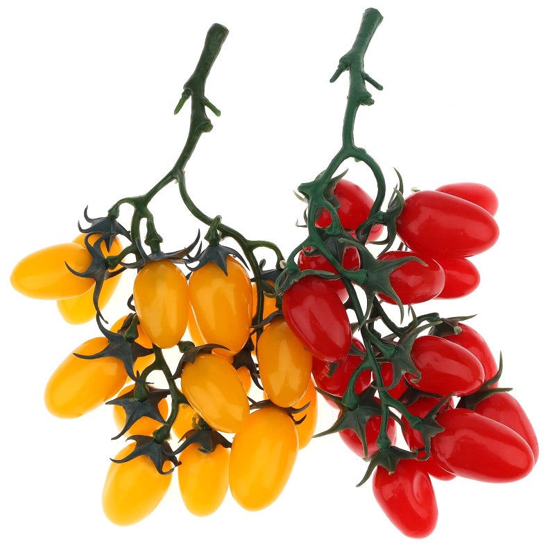 Gresorth Gresorth 2 Pack Lifelike Artificial Cherry Tomatoes Fake Tomato for Home House Kitchen Cabinet Decoration  - Image 1