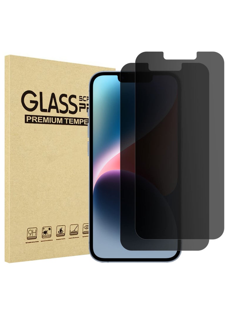 برو كيسيز واقي شاشة للخصوصية 9H مضاد للتجسس من الزجاج المقسى الداكن واقي شاشة لهاتف iPhone 14 iPhone 13 و13 Pro 6.1 بوصة 2021 - Image 1