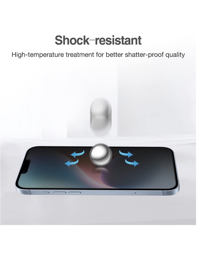برو كيسيز واقي شاشة للخصوصية 9H مضاد للتجسس من الزجاج المقسى الداكن واقي شاشة لهاتف iPhone 14 iPhone 13 و13 Pro 6.1 بوصة 2021 - Image 4
