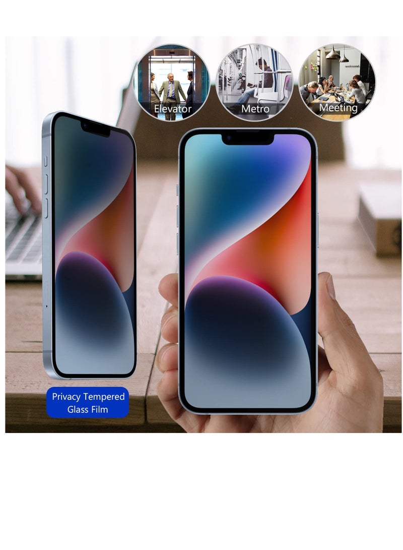 برو كيسيز واقي شاشة للخصوصية 9H مضاد للتجسس من الزجاج المقسى الداكن واقي شاشة لهاتف iPhone 14 iPhone 13 و13 Pro 6.1 بوصة 2021 - Image 5