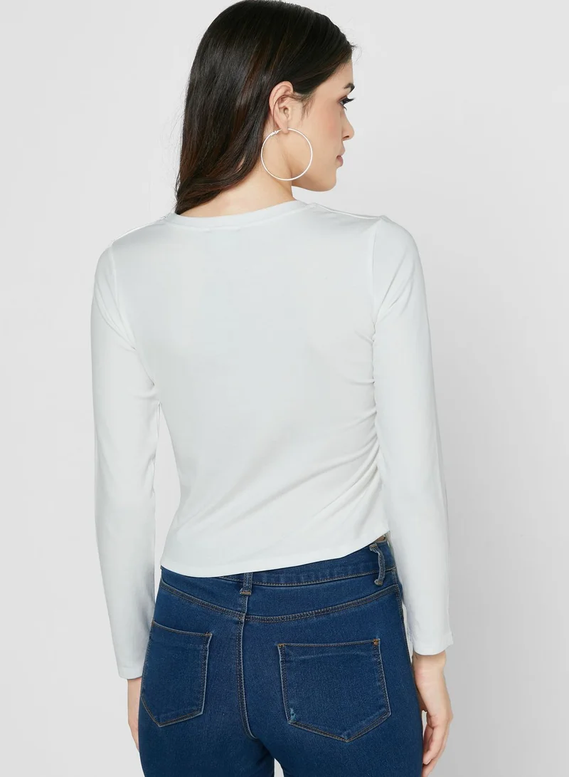 Ginger Tie Knot Detail T-Shirt