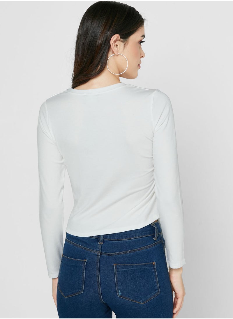 Ginger - Tie Knot Detail T-Shirt - Image 1