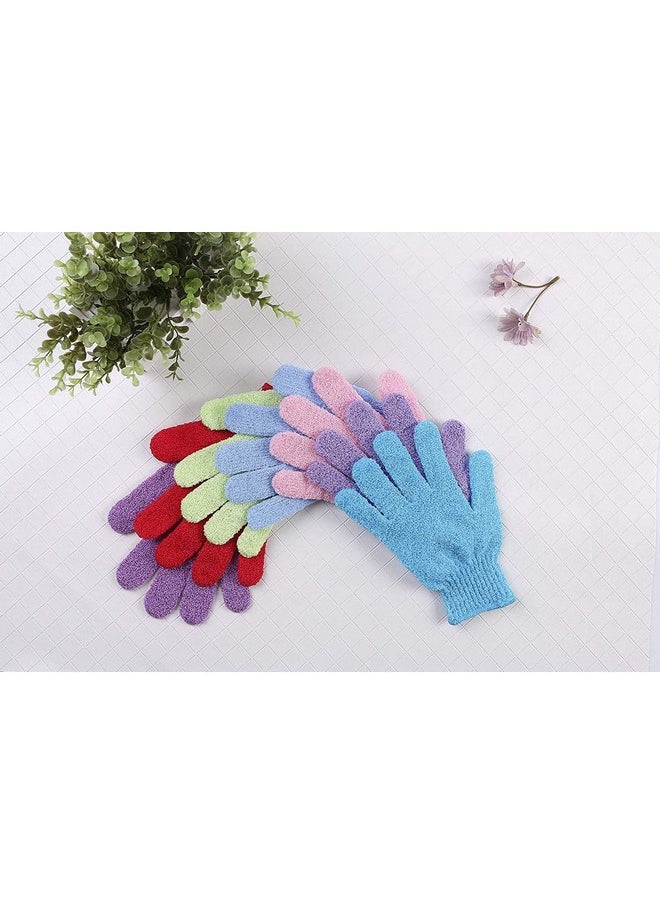 Mooerca - 8 Pairs Double Sided Exfoliating Gloves Body Scrubber Scrubbing Glove Bath Mitts Scrubs For Shower Body Spa Massage Dead Skin Cell Remover - Image 1
