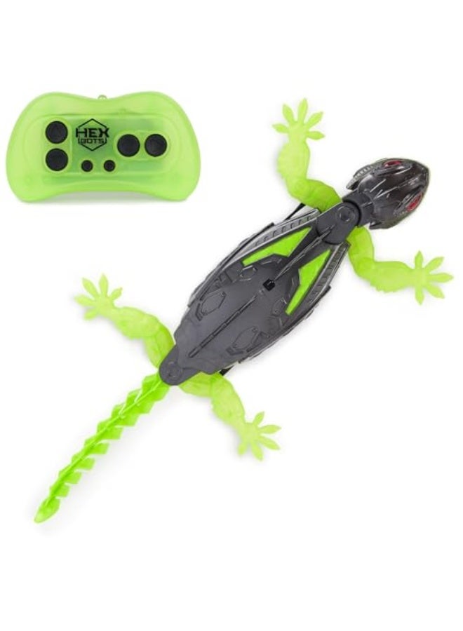 HEX BOTS Wall Crawler Gecko, Rechargeable Remote Control Robot Kids Toys, Climbs up Walls for Prank - Image 1