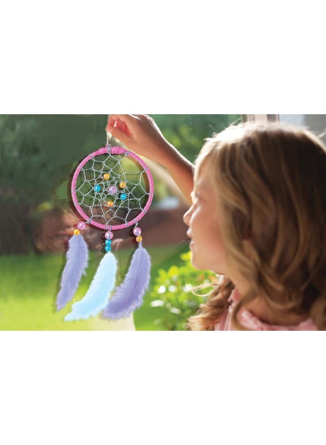 4m طقم صنع مصائد الأحلام 4M للأطفال – مجموعة حرف يدوية للأطفال من عمر 5 سنوات فما فوق | اصنع وزين 2 مصائد أحلام ملونة مع الخرز والريش والخيوط | نشاط فني ممتع ومريح | 00-04763 - Image 5