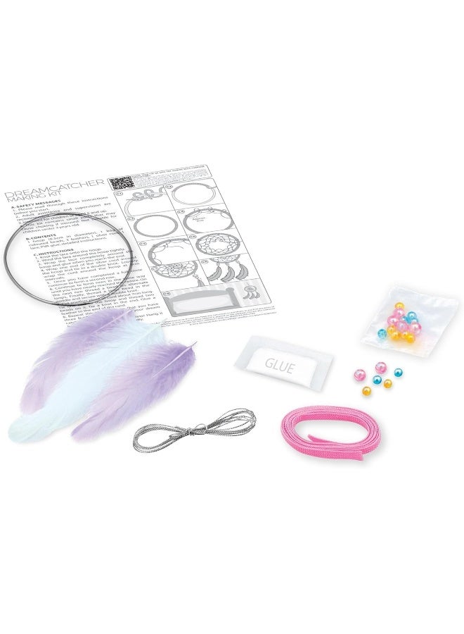 4m طقم صنع مصائد الأحلام 4M للأطفال – مجموعة حرف يدوية للأطفال من عمر 5 سنوات فما فوق | اصنع وزين 2 مصائد أحلام ملونة مع الخرز والريش والخيوط | نشاط فني ممتع ومريح | 00-04763 - Image 2