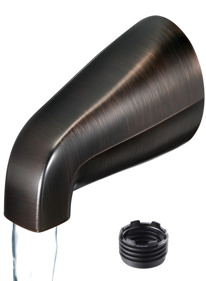 Dreyoo صنبور حوض استحمام Dreyoo العالمي مع محول، صنبور حوض استحمام للحمام مقاس 5 بوصات بدون محول، مناسب لوصلات الخيط الداخلي IPS مقاس 1/2 بوصة و3/4 بوصة وعلامات تجارية لحنفيات الحوض/الدش (برونز مطلي بالزيت) - Image 1