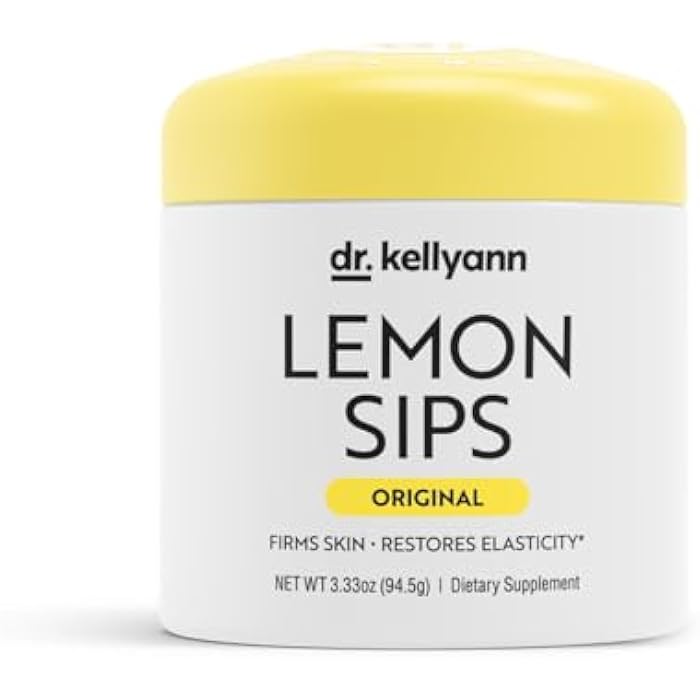 Dr. Kellyann Lemon Sips, Citrus Drink Mix (21 Servings) Rehydrate, Detox, Revitalize, Sugar Free, Fat Free, Non GMO, Hydrates and Firms Skin (Lemon) - Image 1